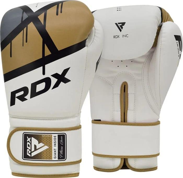 Боксерські рукавиці RDX BOXING GLOVES BGR-F7 білий, золотий Уні