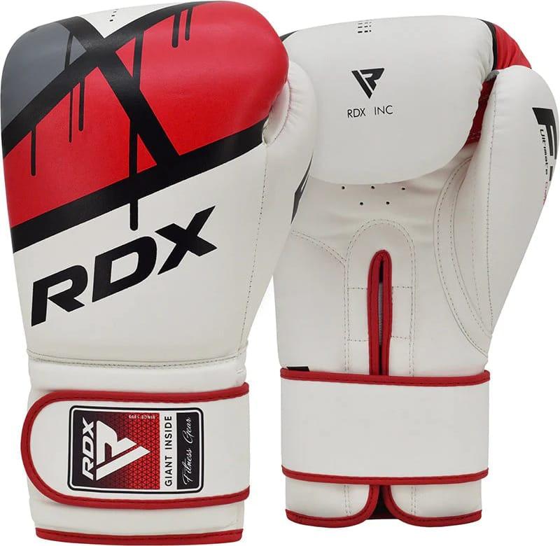 Боксерські рукавиці RDX BOXING GLOVES BGR-F7 білий, червоний Уні