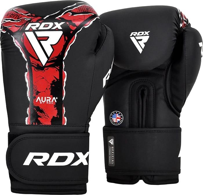Боксерські рукавиці RDX BOXING GLOVES NEW AURA F17 чорний, червоний Уні