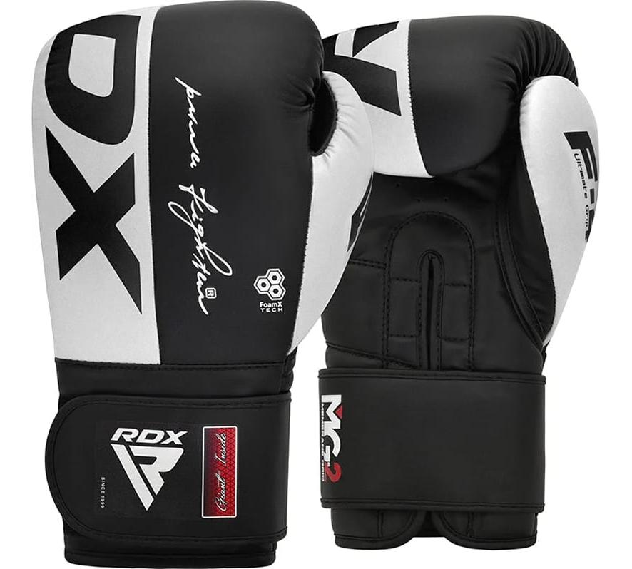 Боксерські рукавиці RDX BOXING GLOVES REX F4 чорний, білий Уні