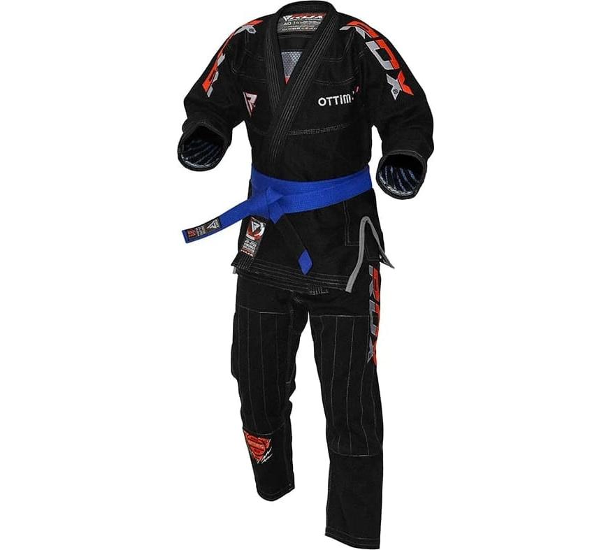 Костюм для бразильського джиу-джитсу RDX BRAZILIAN JIU-JITSU SUIT чорний Уні