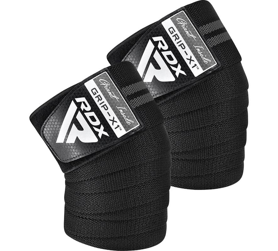 Бандаж для коліна RDX GYM KNEE WRAP R11 чорний, сірий Уні