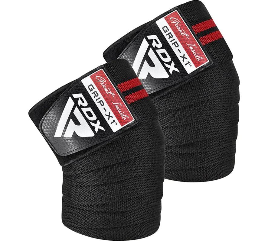 Бандаж для коліна RDX GYM KNEE WRAP R11 чорний, червоний Уні