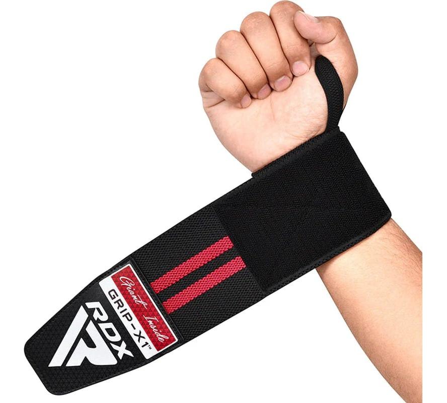 Бандаж для зап’ястя RDX GYM WRIST WRAP R11 чорний, червоний Уні