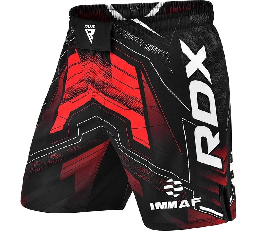 Шорти RDX MMA SHORTS IMMAF-1 чорний, червоний Уні