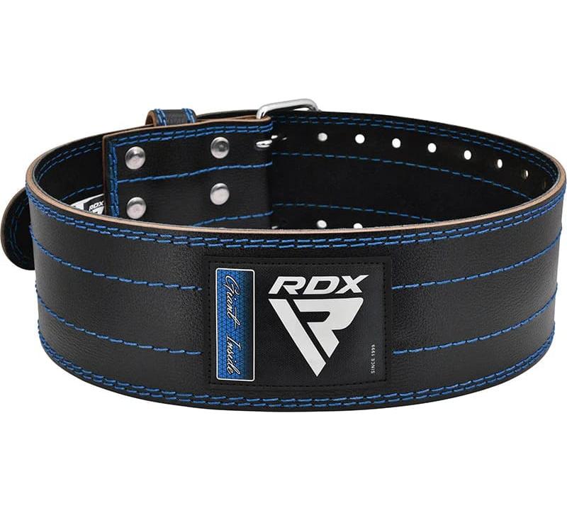 Пояс для важкої атлетики RDX WEIGHT LIFTING POWER BELT RD1 чорний, синій Уні