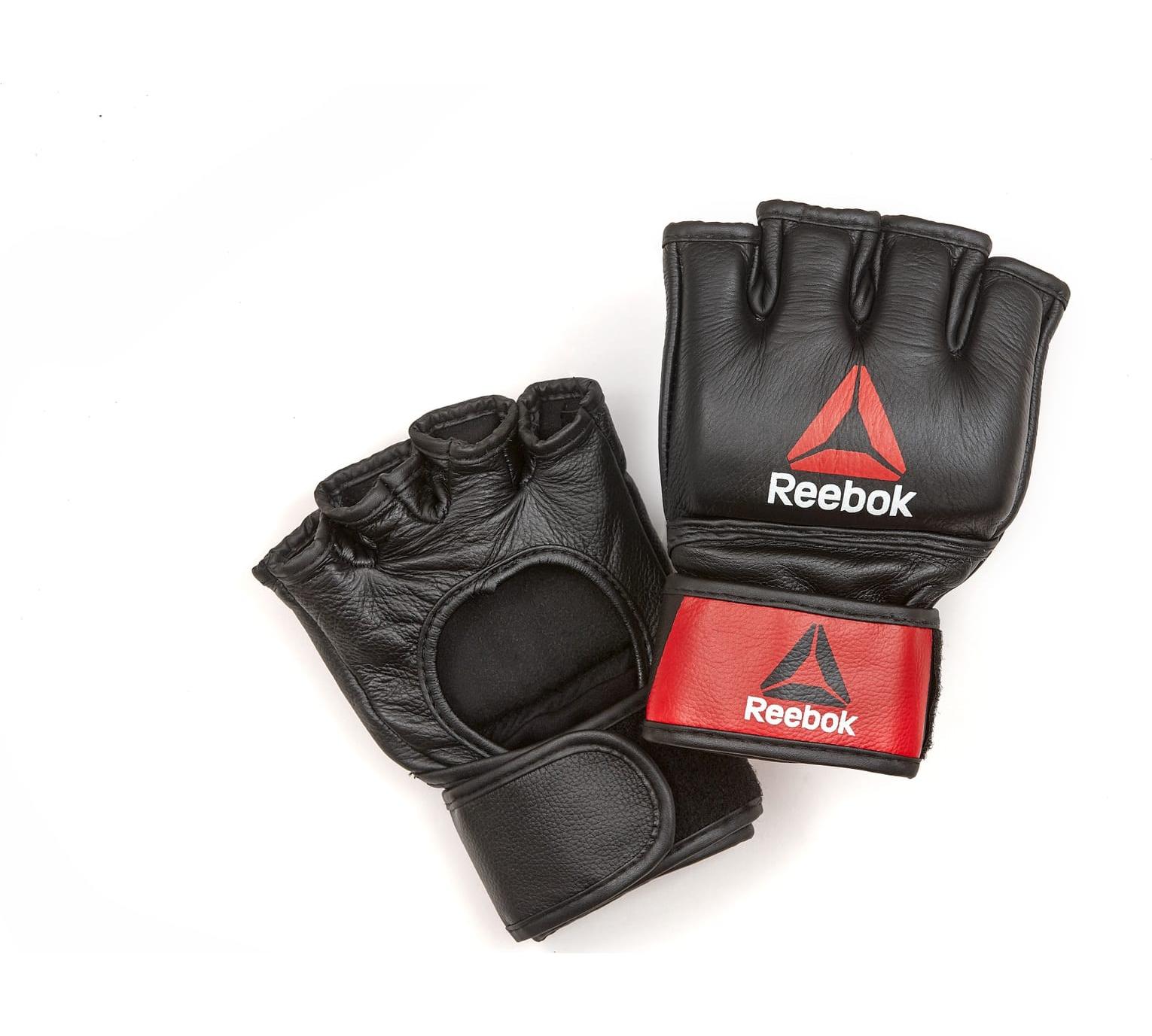 Рукавички для тренінгу Reebok MMA Gloves Leather чорний, червоний Уні XL
