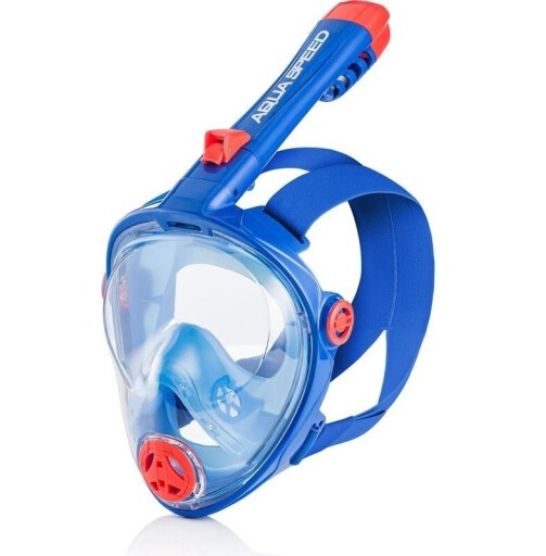 Повнолицева маска Aqua Speed SPECTRA 2.0 7079 синій, помаранчевий Дет