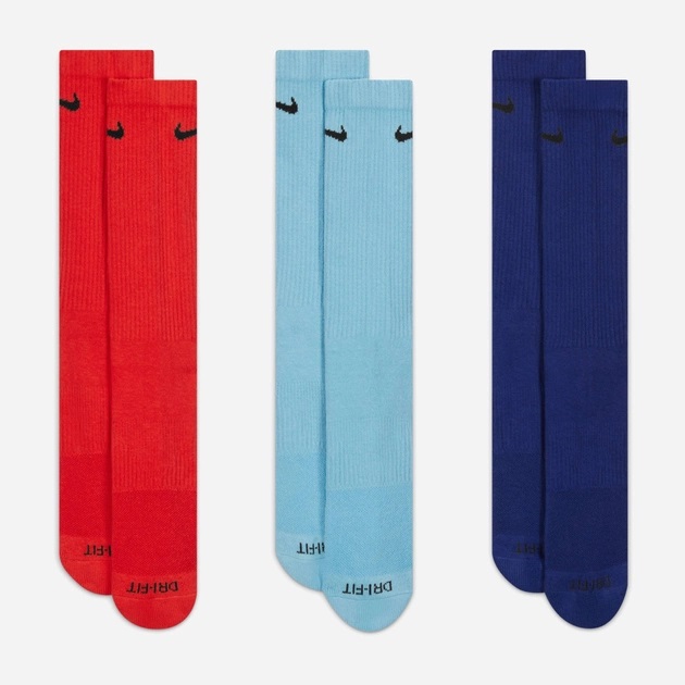 Шкарпетки Nike U NK EVRY PLUS CUSH CREW 3PR мультиколор Уні