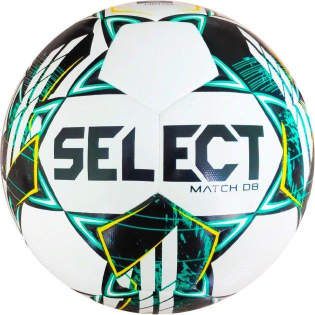 М'яч футбольний Select MATCH DB FIFA v23 біло-зелений Уні
