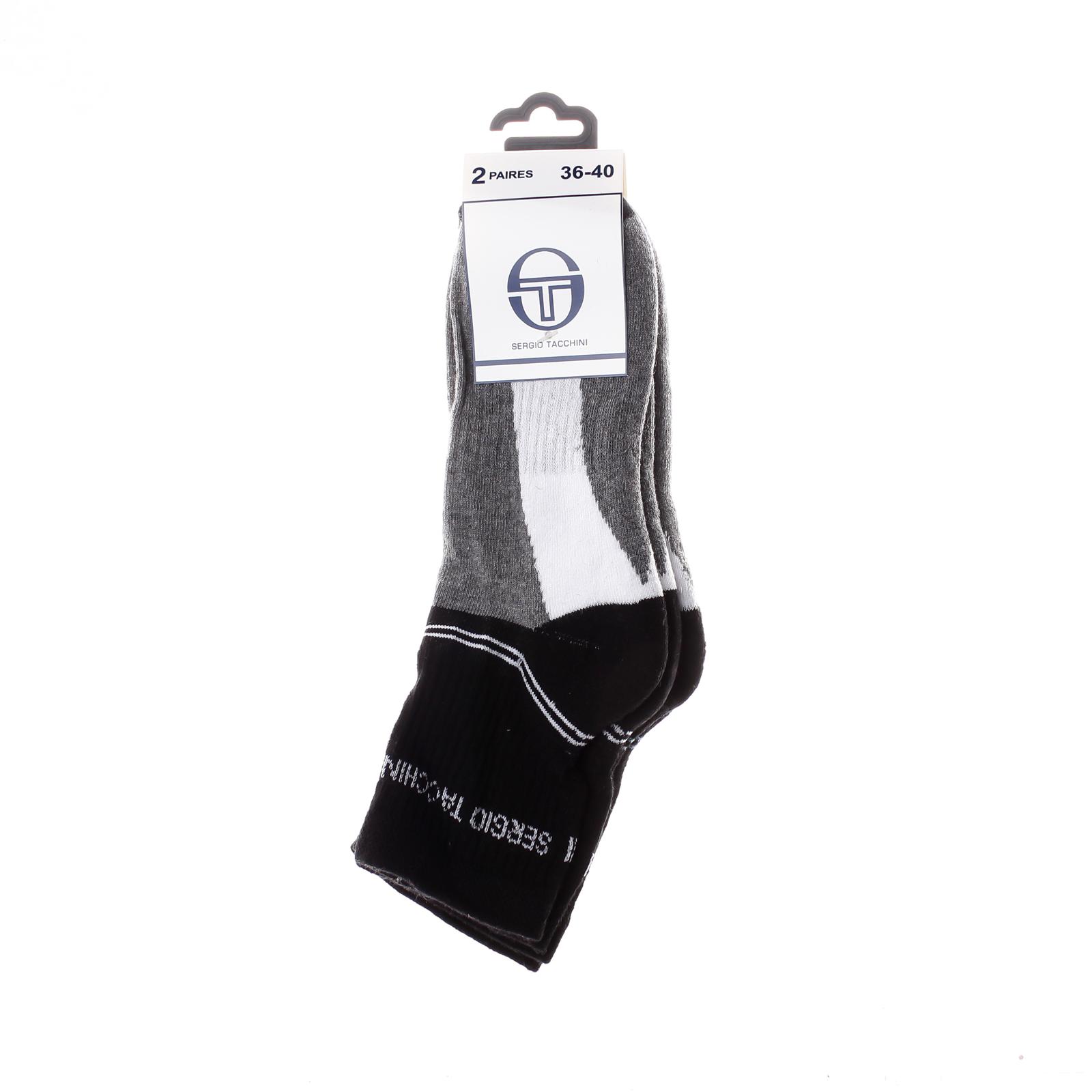 Шкарпетки Sergio Tacchini 3-pack чорний, сірий, білий Уні