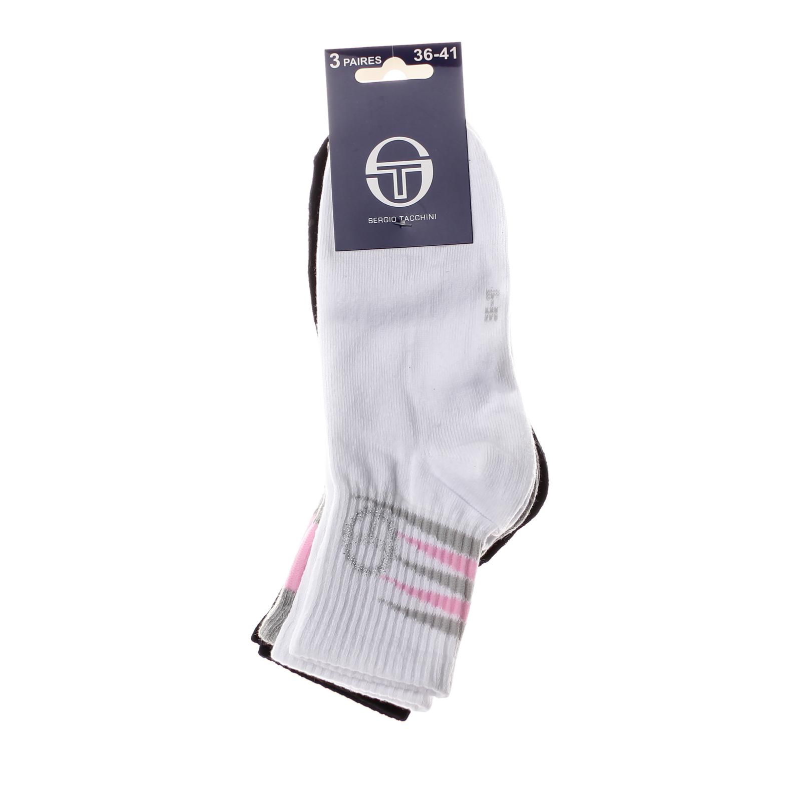 Шкарпетки Sergio Tacchini 3-pack білий, сірий, чорний Уні
