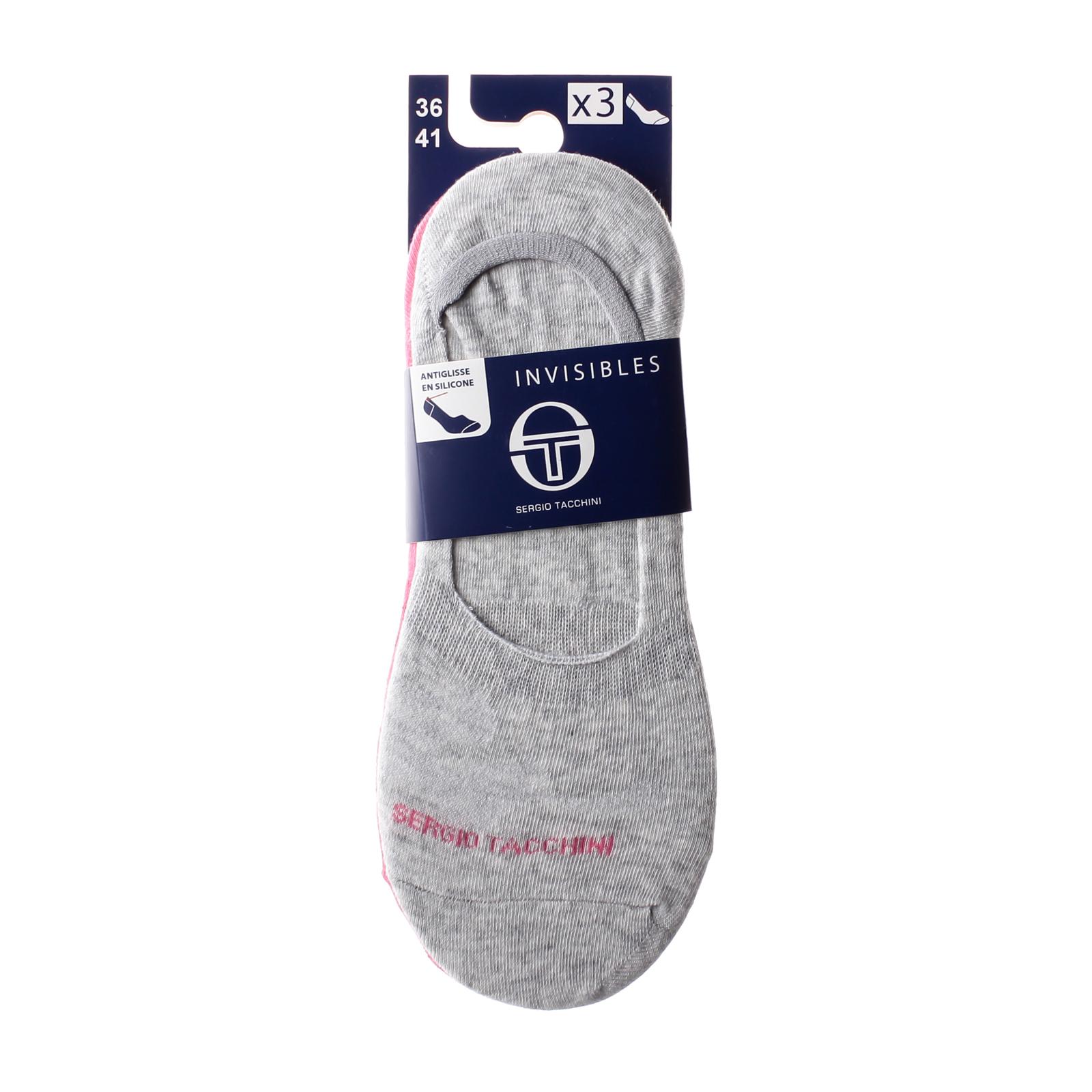 Шкарпетки Sergio Tacchini 3-pack білий, розовий, сірий Ж