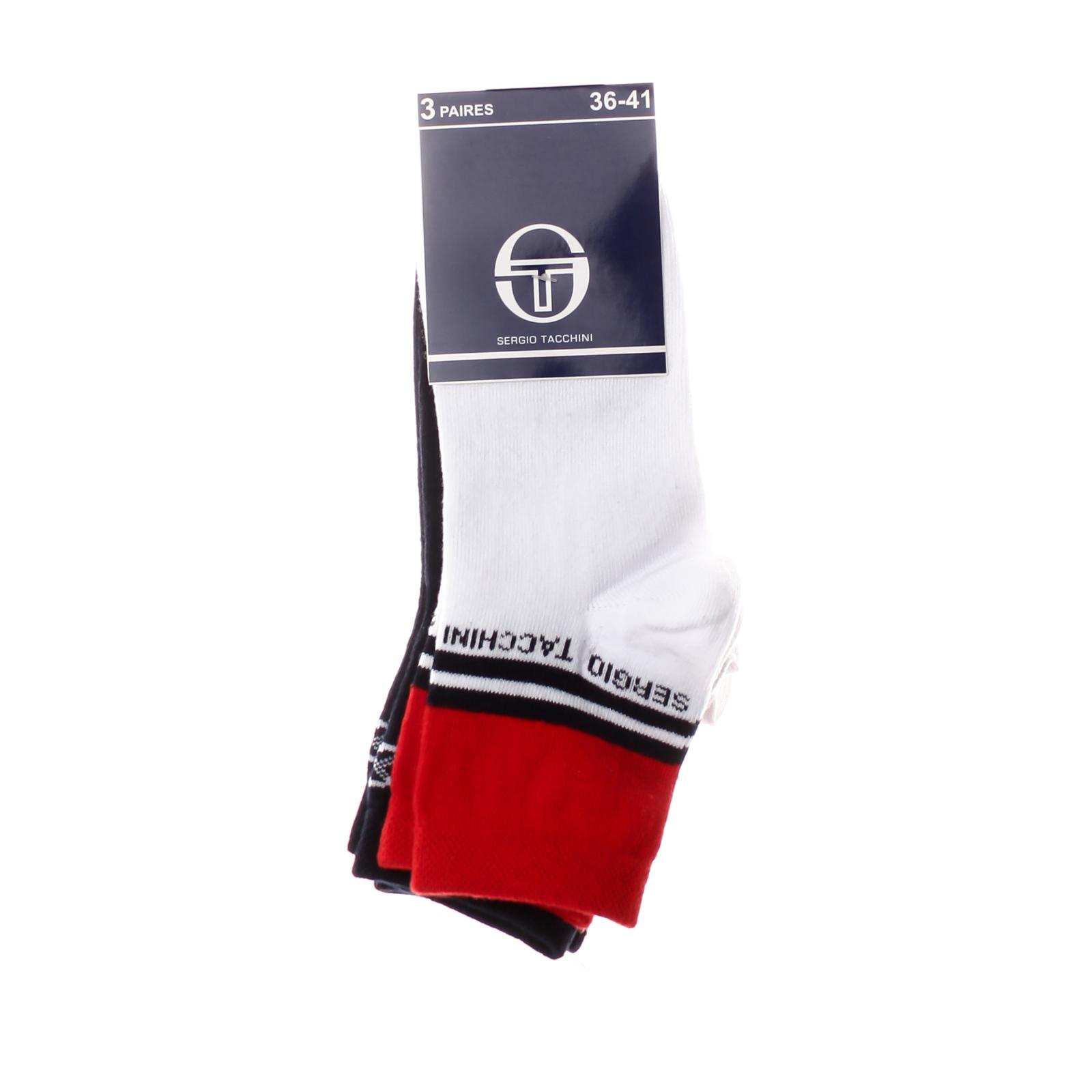 Шкарпетки Sergio Tacchini 3-pack білий, червоний, чорний Жен