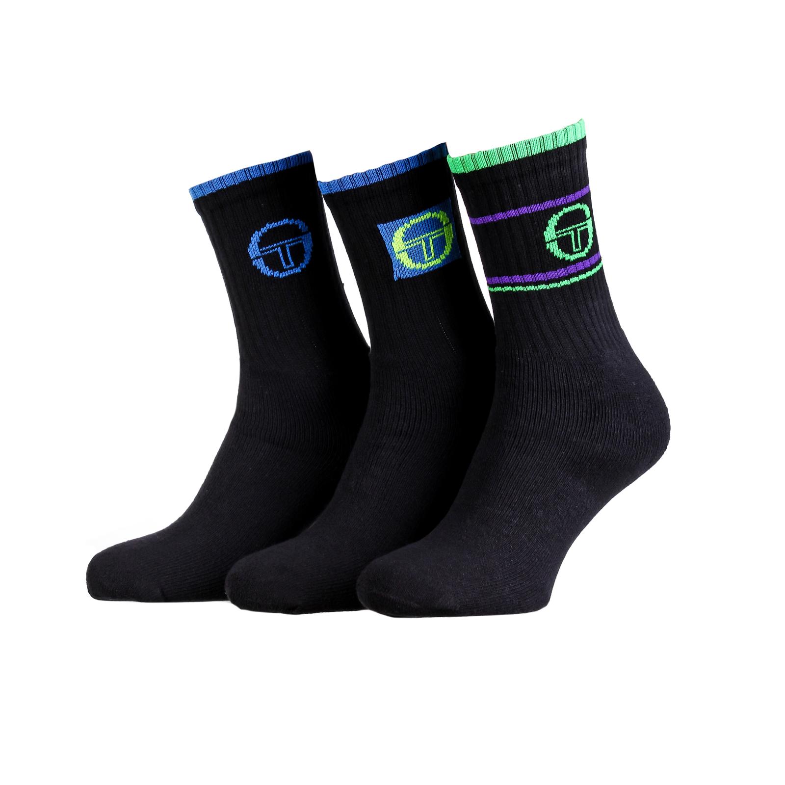 Шкарпетки Sergio Tacchini 3-pack синій, зелений Жіночі