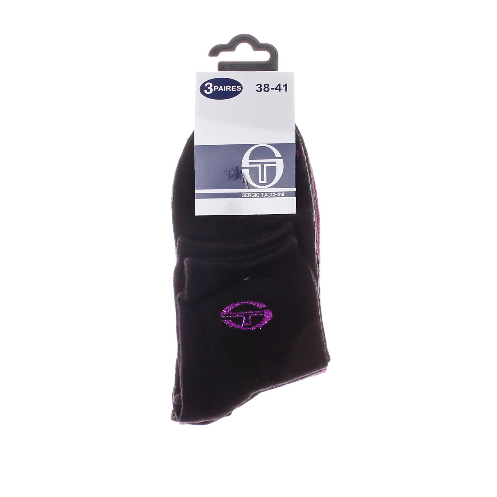 Шкарпетки Sergio Tacchini 3-pack чорний, розовий Жіночі
