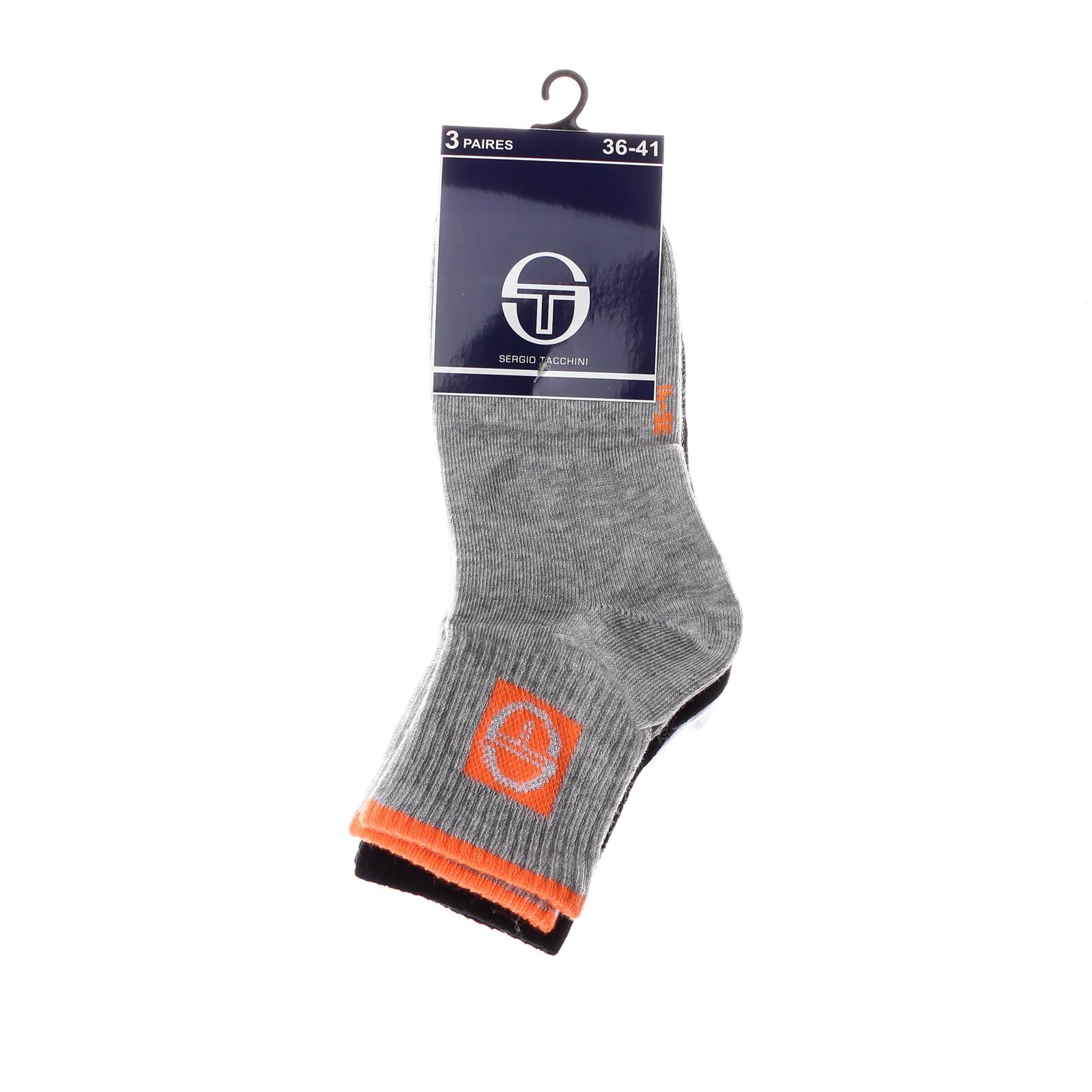 Шкарпетки Sergio Tacchini 3-pack чорний, оранжевий, білий Жіночі
