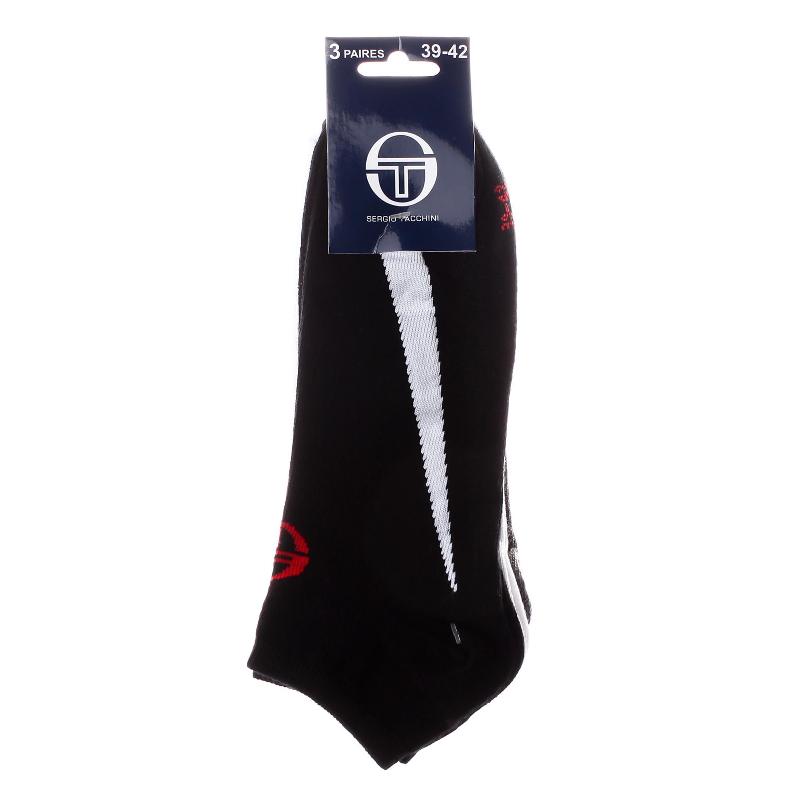 Шкарпетки Sergio Tacchini 3-pack чорний, білий, сірий Уні