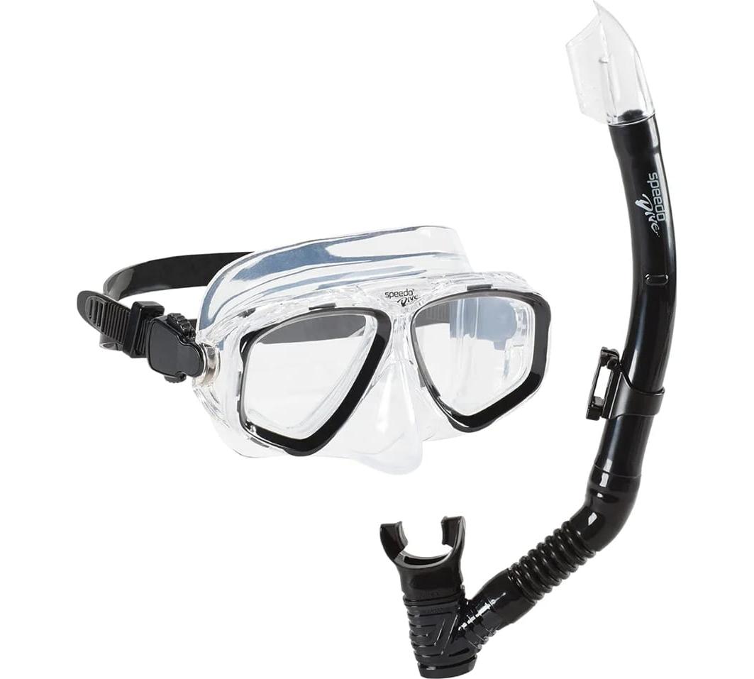 Набір маска і трубка Speedo ADLT ADVT MSKSKL SET 006 чорний, прозорий Уні