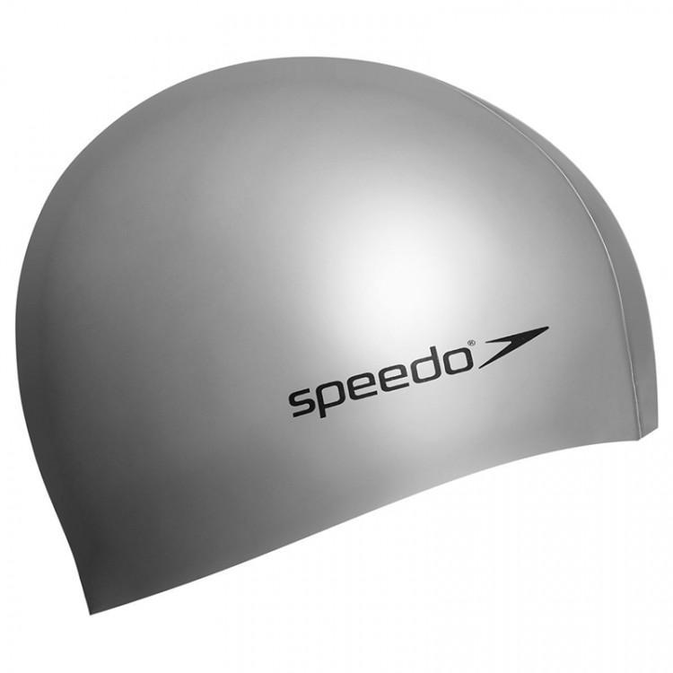 Шапочка для плавання Speedo FLAT SILICONE CAP AU сріблястий УНІ OSFM
