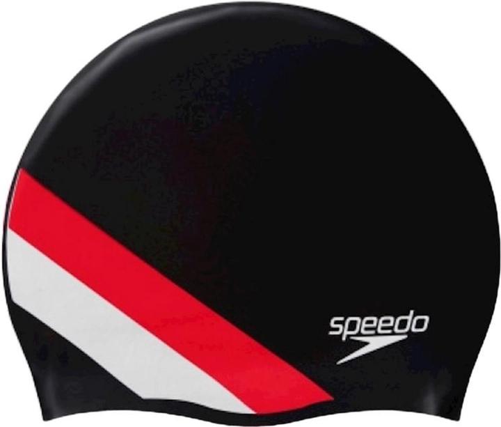 Шапка для плавання Speedo REV MOUD SILC CAP AU чорний, червоний Діт OSFM