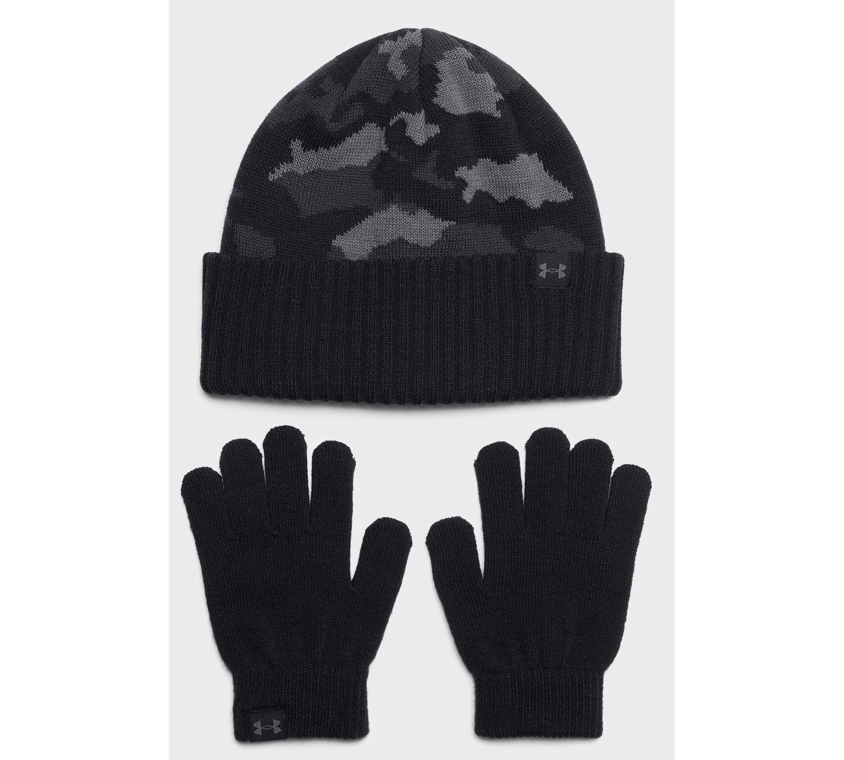 Набір шапка і рукавички Under Armour B Beanie/Glove Combo чорний, сірий Діт OFSM