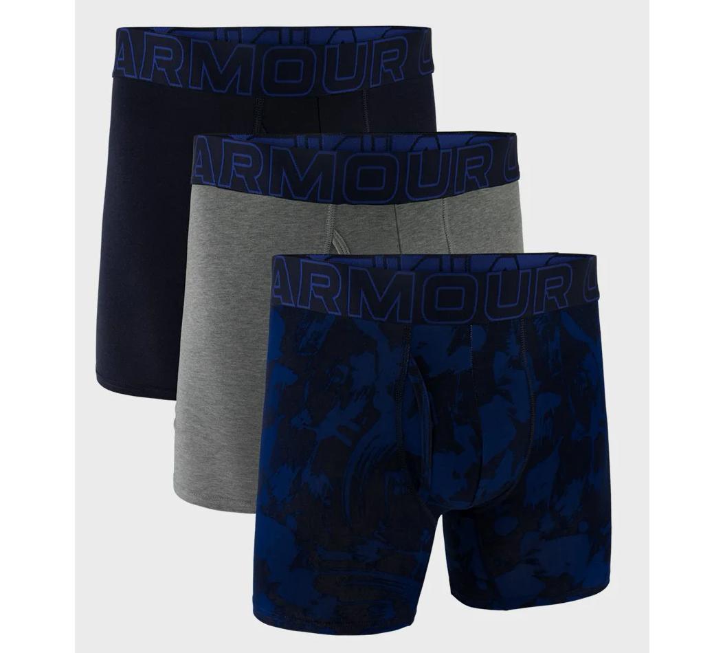 Труси Under Armour M Perf Cotton Nov 6in синій, сірий, темно-синій Чол
