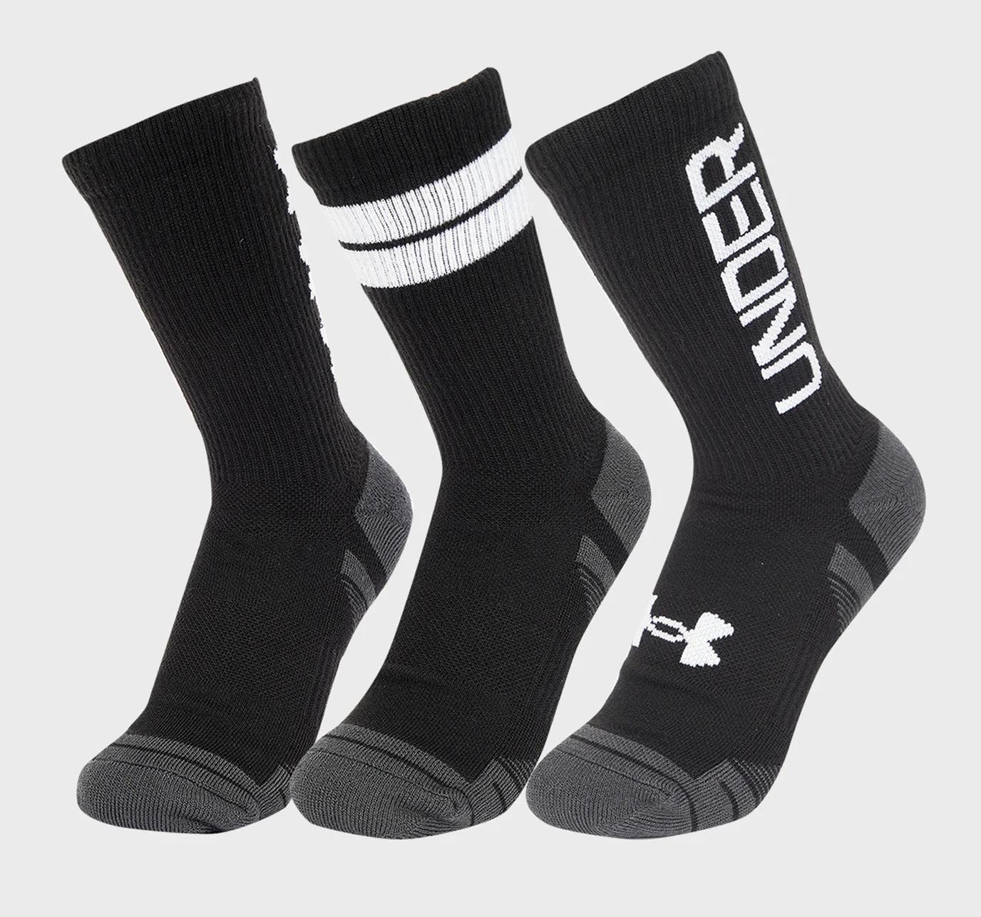 Шкарпетки Under Armour Perf Tech Nov 3pk Crew чорний Уні