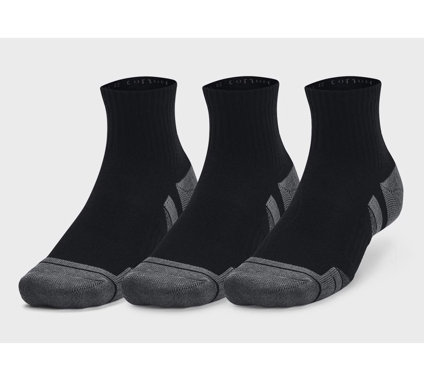 Шкарпетки Under Armour Performance Cotton 3p Qtr чорний Уні