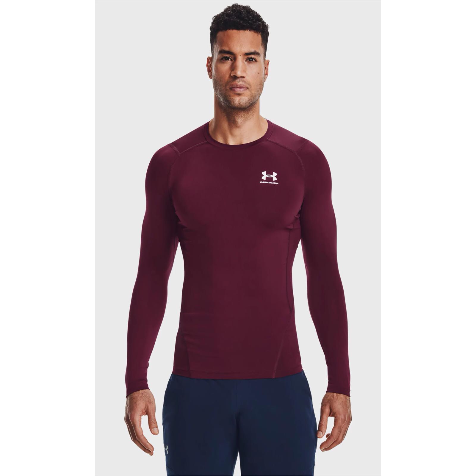 Лонгслів Under Armour UA HG Armour Comp LS бордовий Чол