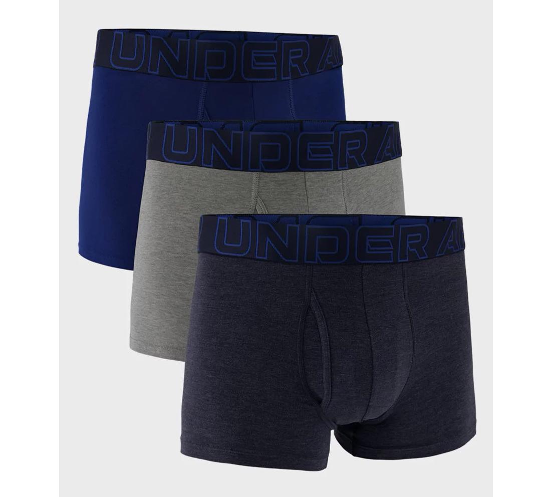 Труси Under Armour UA M Perf Cotton 3in синій, сірий, темно-синій Чол