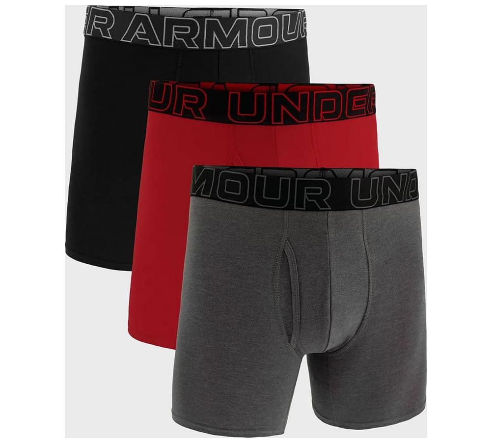 Труси Underwear Boxers Under Armour UA PERFORMANCE COTTON - SOLID 6 3PK сірий Чол