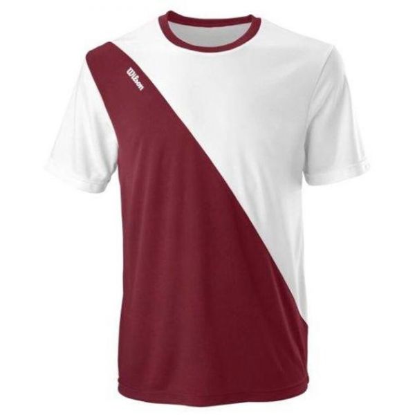 Чоловіча футболка Wilson Team II Crew White/Bordo