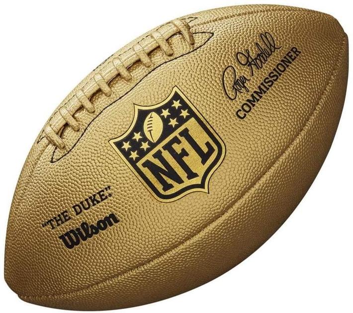 М'яч для американського футболу Wilson Duke metallic edition OS FB gold