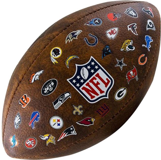 М'яч для американського футболу Wilson NFL JR THROWBACK FB 32 TEAM LOGO