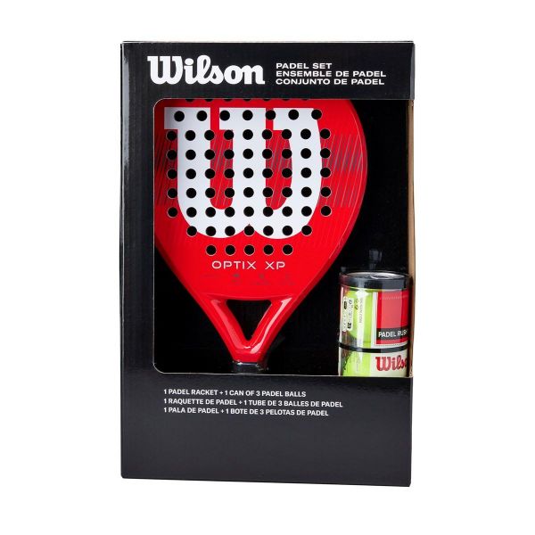 Ракетка для падел-тенісу Wilson Pack Optix XP Red Kit Box